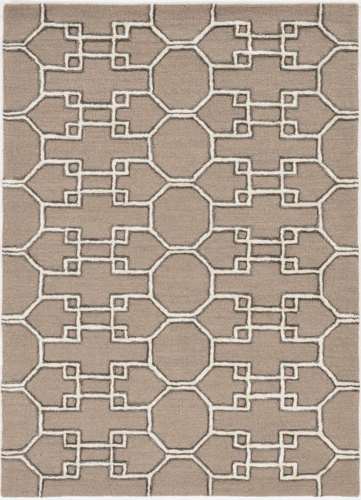 KAS Libby Langdon Upton 4305 Mocha/Ink Asian Trellis Area Rug main image