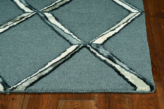 KAS Libby Langdon Upton 4308 Charcoal/Silver Mod Scape Area Rug Round Image