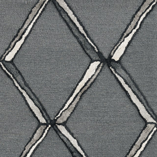 KAS Libby Langdon Upton 4308 Charcoal/Silver Mod Scape Area Rug Lifestyle Image Feature