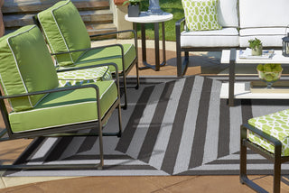 KAS Libby Langdon Hamptons 5220 Charcoal Emerson Area Rug Lifestyle Image