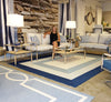 KAS Libby Langdon Hamptons 5229 Slate/Navy Highview Area Rug Lifestyle Image