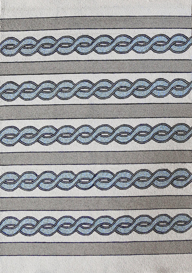 KAS Libby Langdon Hamptons 5235 Ivory/Spa Area Rug main image