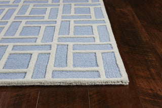 KAS Libby Langdon Soho 5020 Ice Blue Brick By Area Rug Round Image Feature