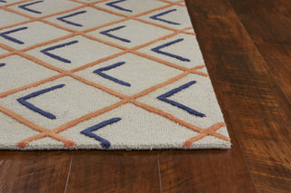 KAS Libby Langdon Soho 5026 Tangerine/Indigo Cooper Square Area Rug Round Image