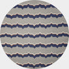 KAS Libby Langdon Soho 5030 Putty/Indigo Featherstone Area Rug Corner Image