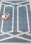 KAS Libby Langdon Winston 5817 Teal Directional Border Area Rug Runner Image Feature