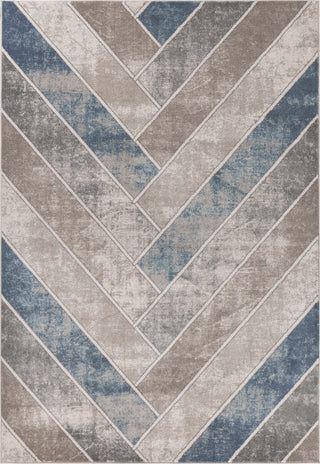 KAS Libby Langdon Winston 5820 Tan/Teal Herringbone Area Rug main image