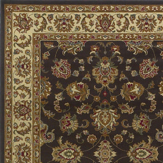 KAS Lifestyles 5432 Mocha/Ivory Kashan Area Rug Lifestyle Image