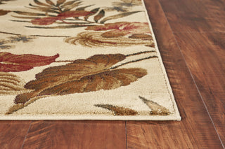 KAS Lifestyles 5459 Ivory Tropical Area Rug Corner Image