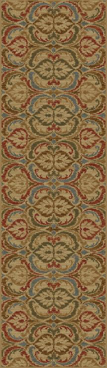 KAS Lifestyles 5466 Gold Firenze Area Rug Runner Image