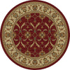 KAS Lifestyles 5468 Red/Ivory Agra Area Rug Round Image