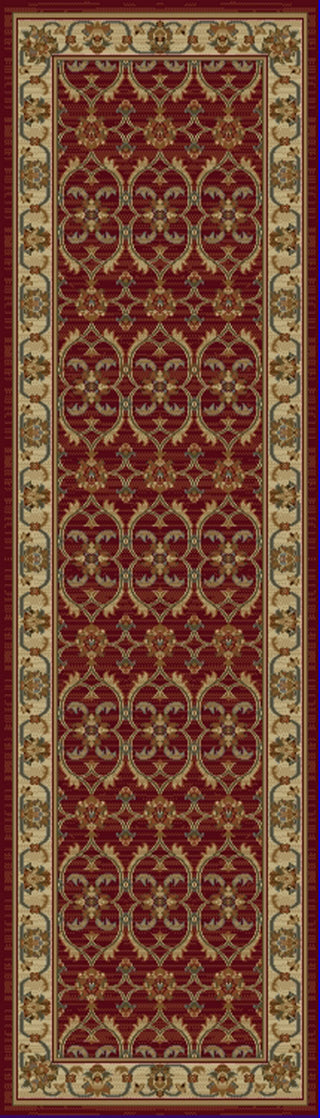 KAS Lifestyles 5468 Red/Ivory Agra Area Rug Runner Image