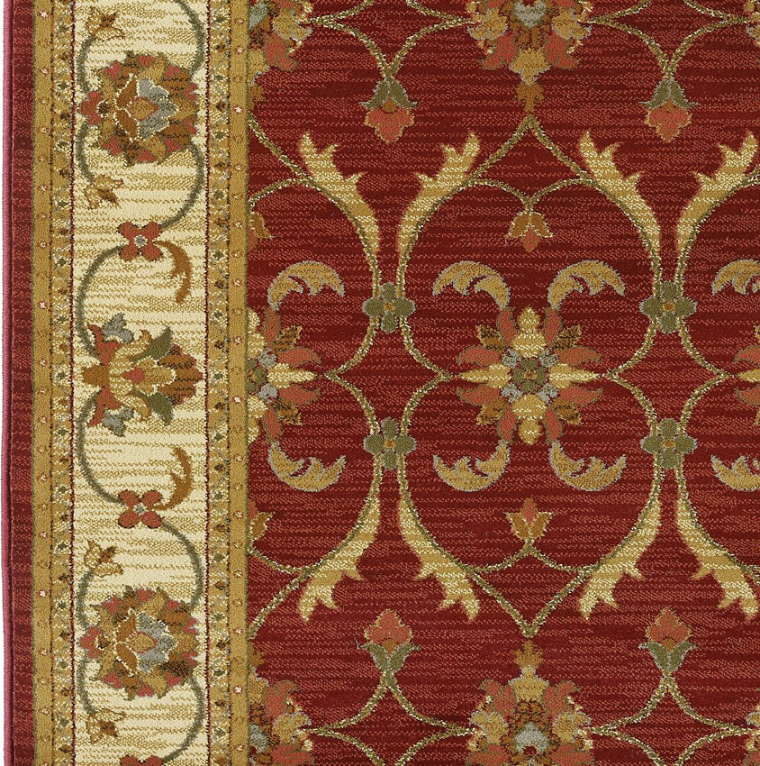 KAS Lifestyles 5468 Red/Ivory Agra Area Rug Lifestyle Image Feature
