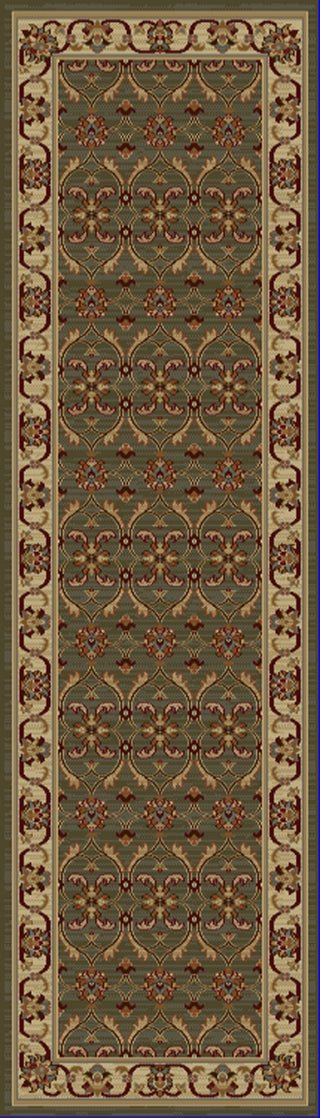 KAS Lifestyles 5470 Green/Ivory Agra Area Rug Runner Image