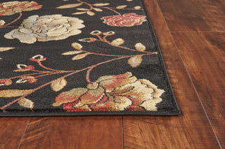 KAS Lifestyles 5472 Black Capri Area Rug Corner Image