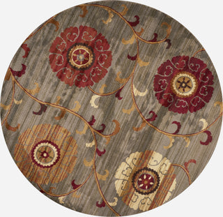 KAS Lifestyles 5481 Slate Whimsy Area Rug Round Image