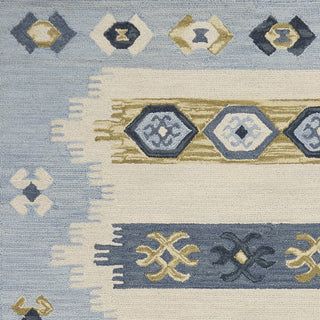 KAS Lisbon 2900 Ivory/Blue Laguna Area Rug Lifestyle Image