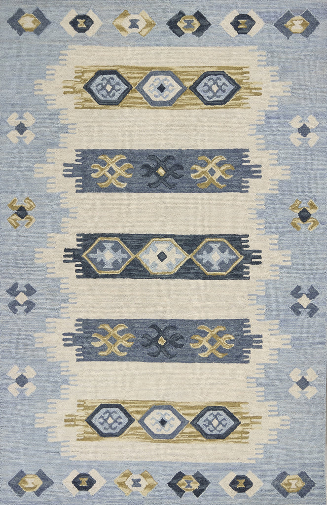 KAS Lisbon 2900 Ivory/Blue Laguna Area Rug main image