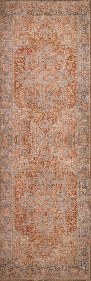 KAS London 4801 Rust Blue Serena Area Rug Lifestyle Image Feature