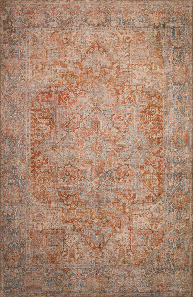 KAS London 4801 Rust Blue Serena Area Rug main image
