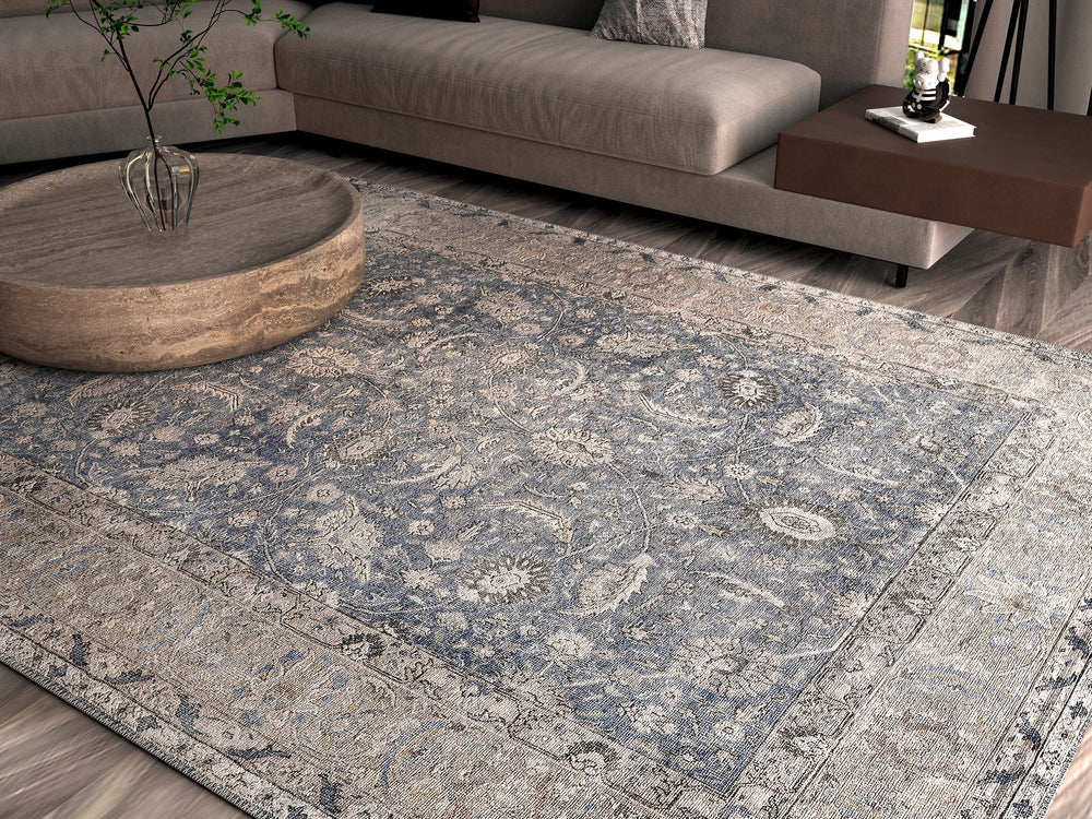 KAS London 4802 Blue Madison Area Rug Lifestyle Image Feature
