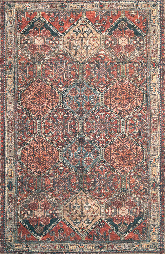 KAS London 4807 Multicolor Panel Area Rug main image