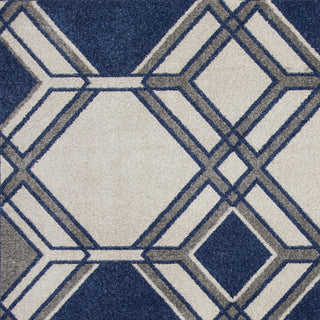 KAS Lucia 2768 Ivory/Denim Grant Area Rug Runner Image