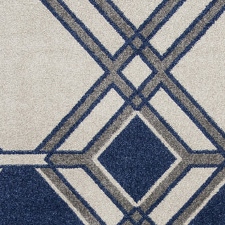 KAS Lucia 2768 Ivory/Denim Grant Area Rug Corner Image