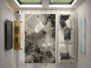 KAS Luna 7120 Silver Area Rug Lifestyle Image Feature