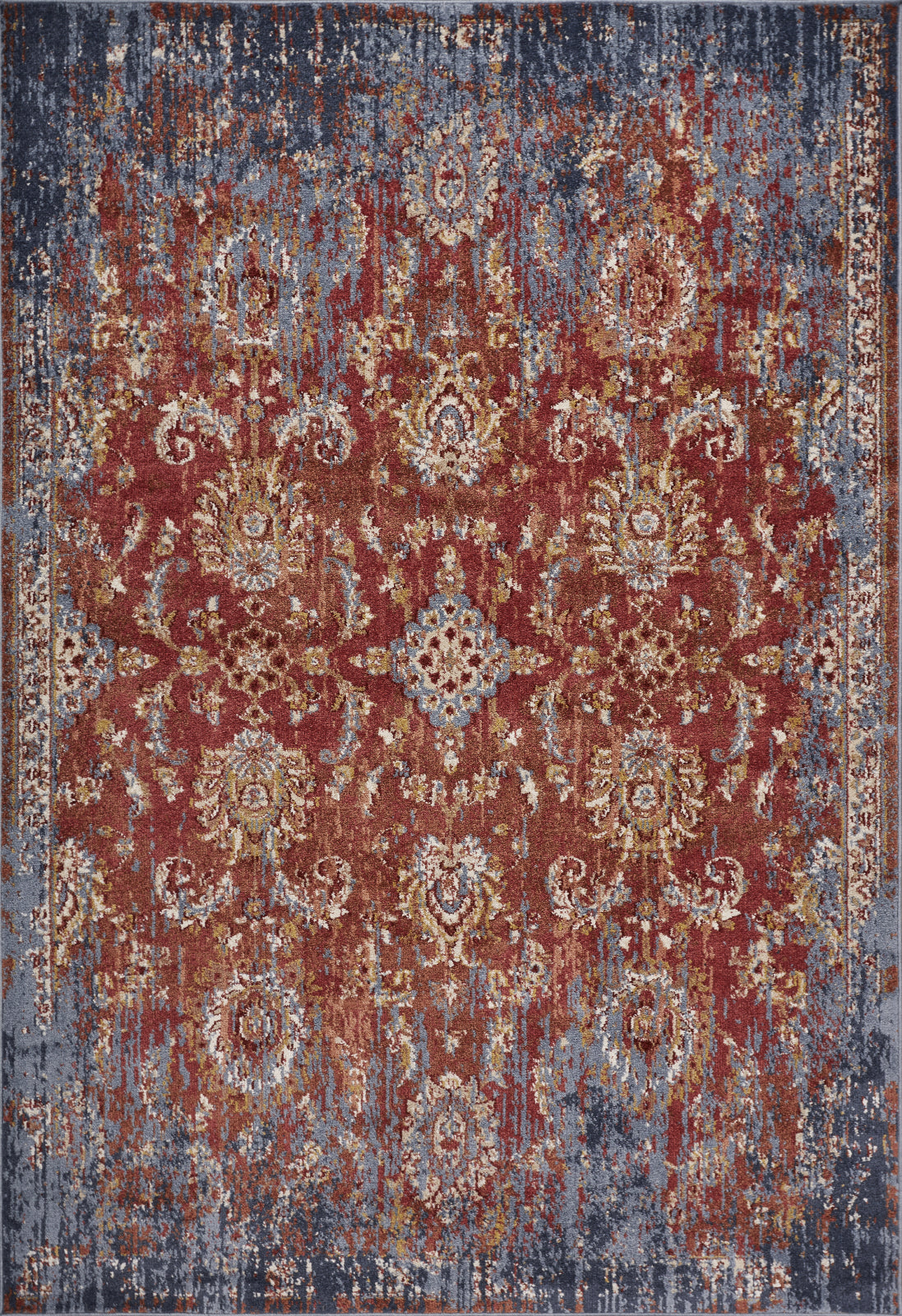 KAS Manor 6357 Spice/Blue Expressions Area Rug main image