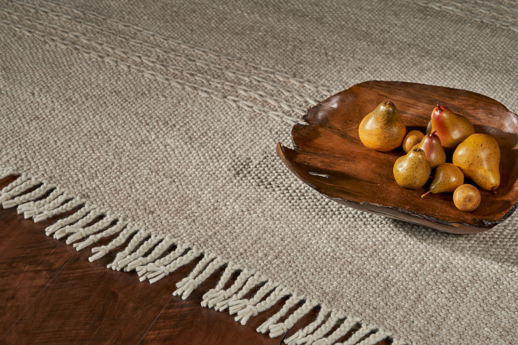 KAS Maui 1340 Natural Cable Knit Area Rug Runner Image Feature