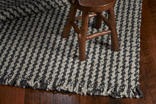 KAS Maui 1341 Grey Houndstooth Area Rug Corner Image