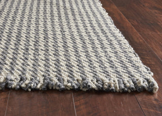 KAS Maui 1342 Ivory/Grey Houndstooth Area Rug Round Image