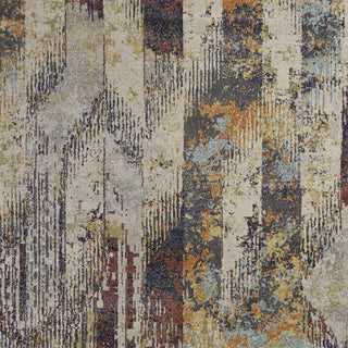 KAS Mediterra 7801 Ivory Strata Area Rug Corner Image