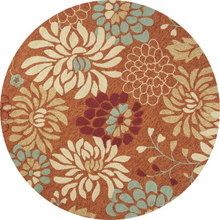 KAS Meridian 2512 Saffron Silhouette Area Rug Round Image