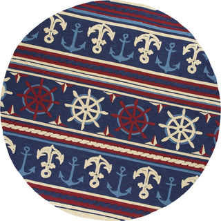 KAS Meridian 2531 Navy Nautical Area Rug Runner Image