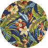 KAS Meridian 2533 Ink Blue Tropics Area Rug Runner Image