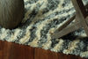 KAS Merino 6715 Charcoal Waves Area Rug Lifestyle Image Feature