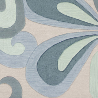 KAS Milan 2126 Seafoam Groove Area Rug Corner Image