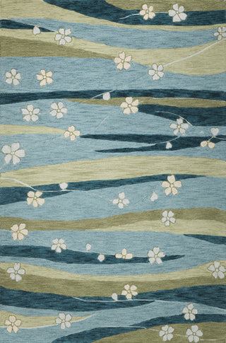 KAS Milan 2129 Blue/Green Springtime Area Rug Main Image