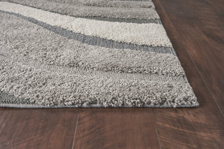 KAS Monterrey 6911 Grey Waves Area Rug Round Image Feature