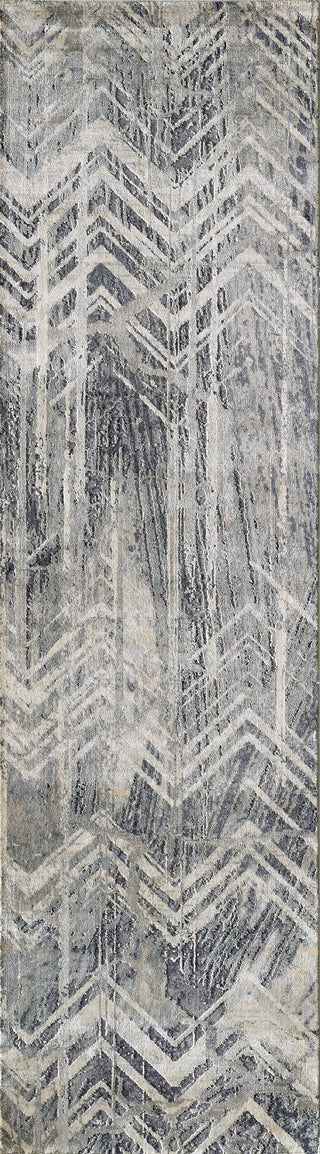 KAS Montreal 4758 Grey Chevron Area Rug Corner Image