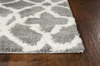 KAS Oasis 1653 Grey/Ivory Ironwork Area Rug Round Image Feature