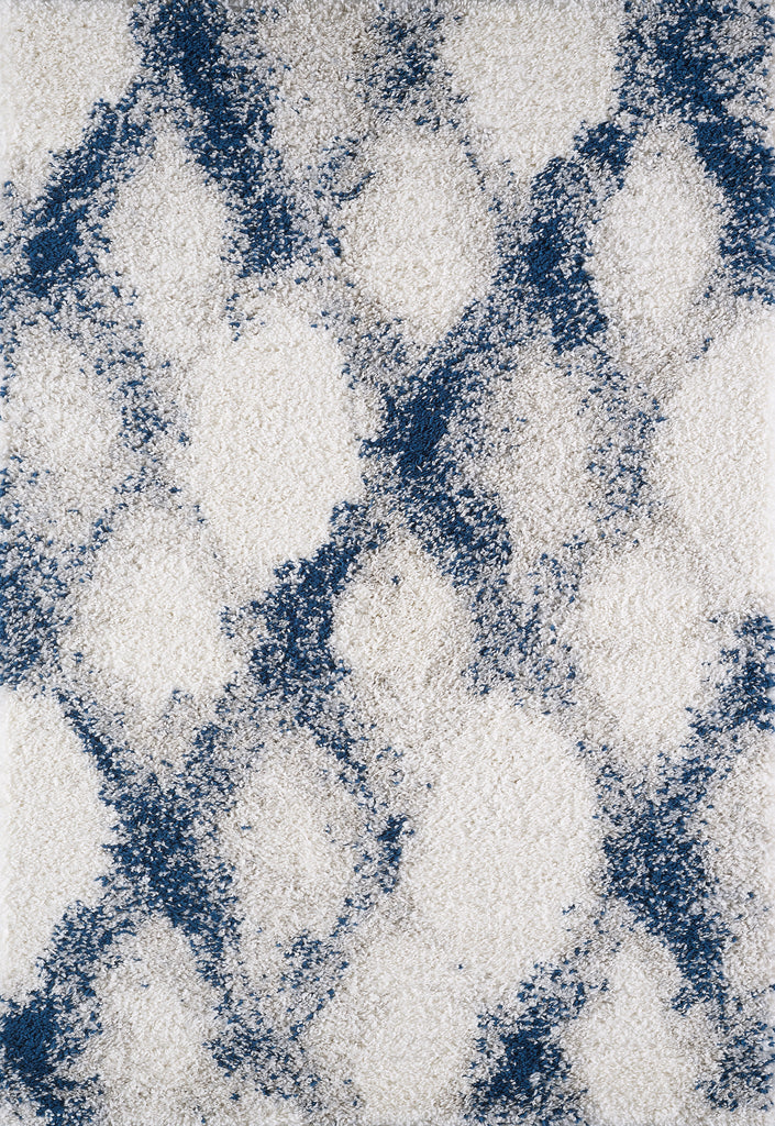 KAS Phoenix 6962 Ivory Blue Diamonds Area Rug main image