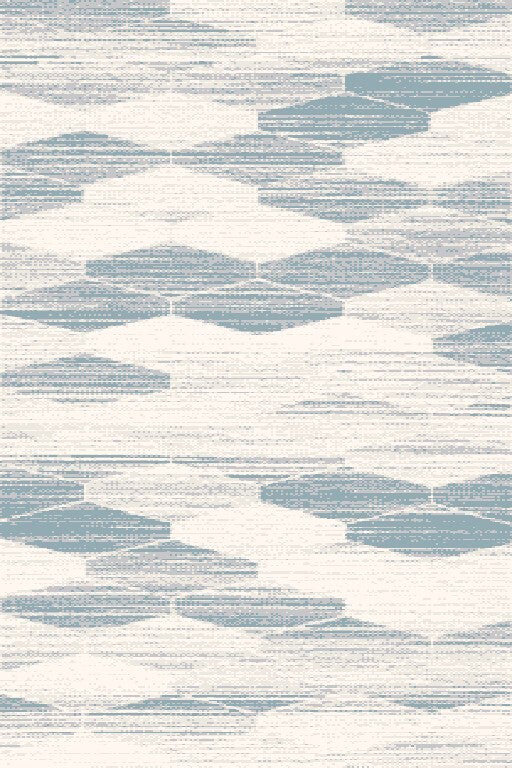 KAS Phoenix 6967 Ivory/Slate Blue Tiles Area Rug main image