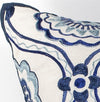 KAS Pillow L113 Ivory/Blue Mosaic Round Image