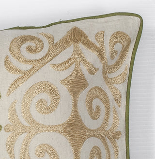 KAS Pillow L171 Multicolor Damask Round Image