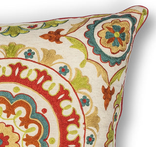 KAS Pillow L174 Red Suzani Round Image