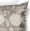 KAS Pillow L179 Silver Floral Round Image