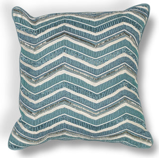 KAS Pillow L190 Teal Chevron Main Image